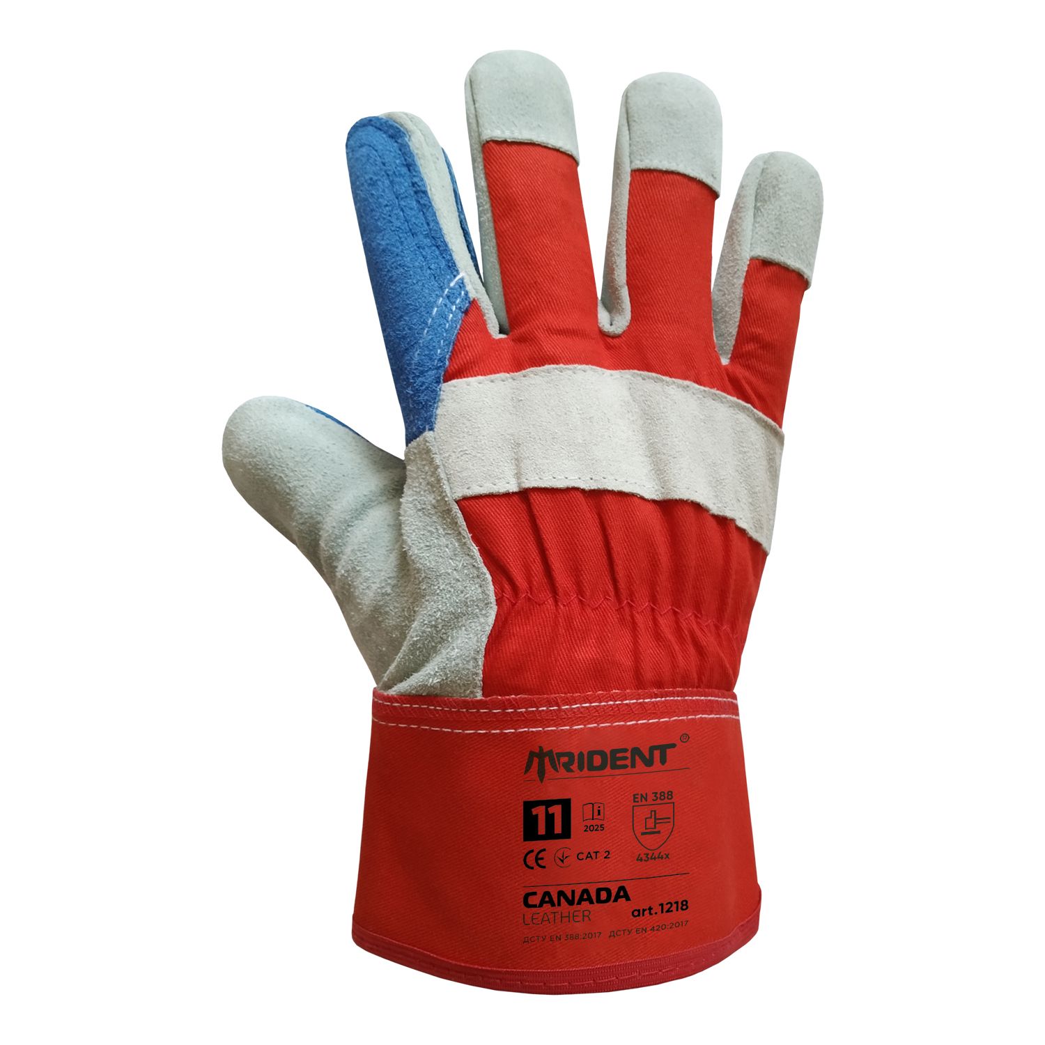 Рукавички комбіновані спілкові з посиленим надолонником Trident CANADA арт 1218